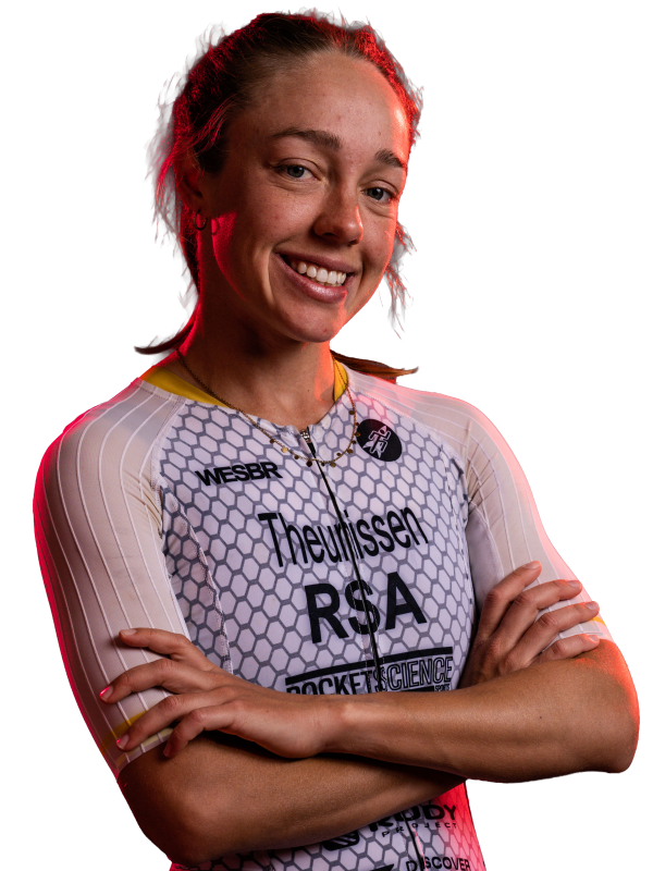 Bridget Theunissen in her South Africa race kit